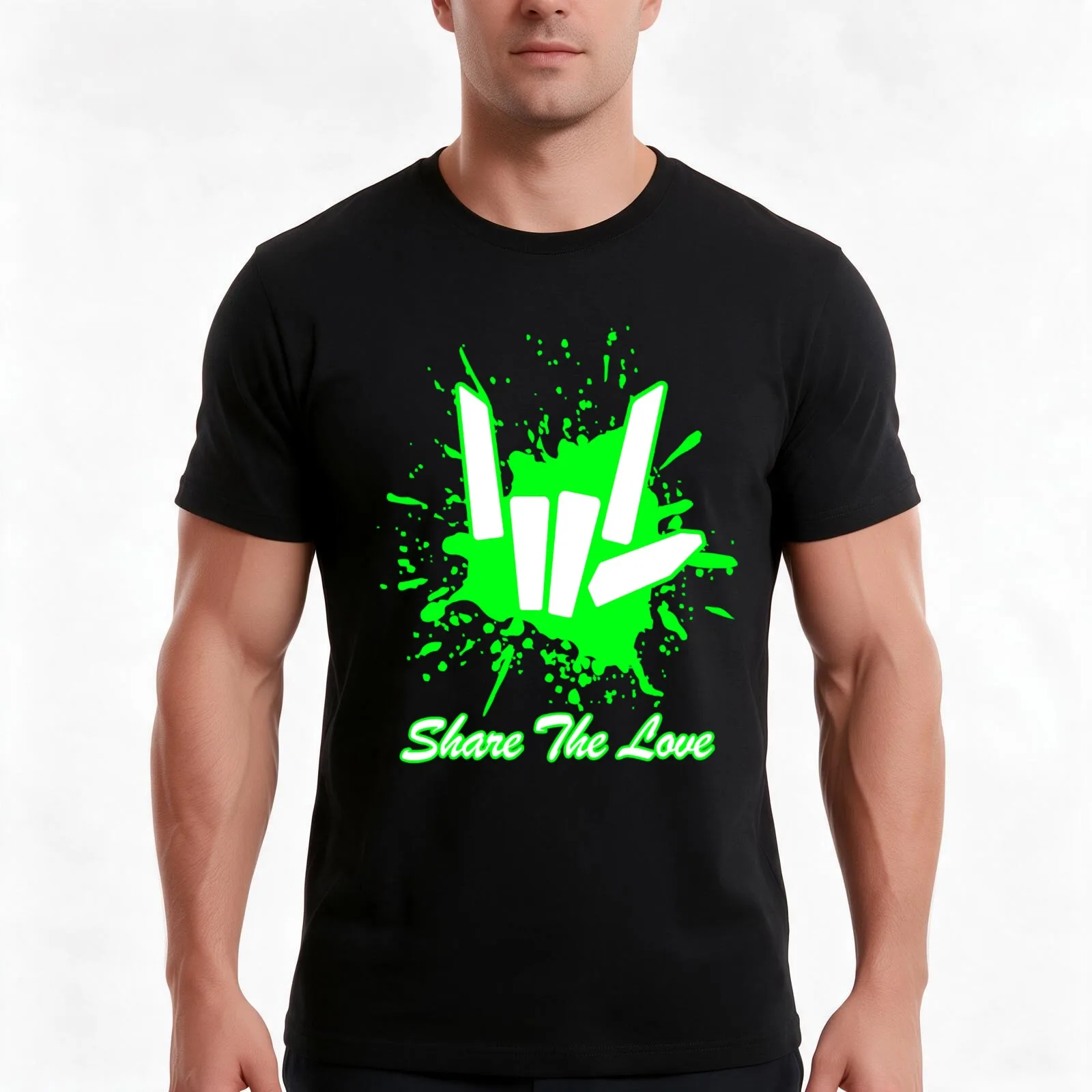 Share love cute for Kids and Youth T-Shirt, Summer Casual Cotton Tee, Oversized Streetwear Tops, Vintage Graphic Print