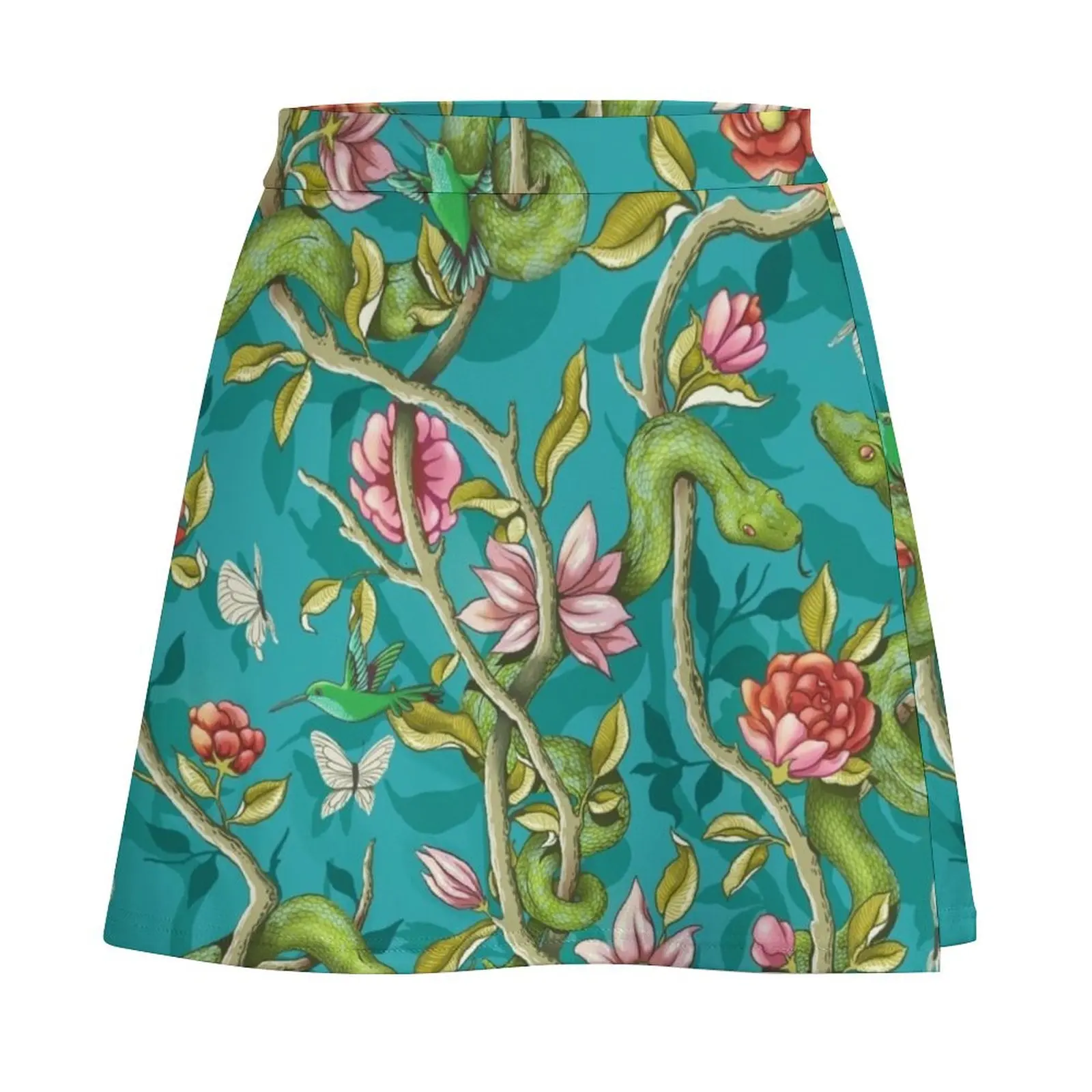 Morning Song - turquoise Mini Skirt women's skirt 2025 trend skirt for women fashion cute Mini