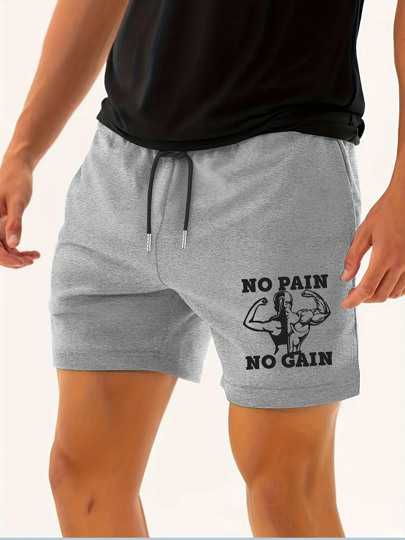 

Мужские летние модные повседневные шорты с принтом, свободного кроя, с эластичным поясом и шнурком, подходят для повседневной носки