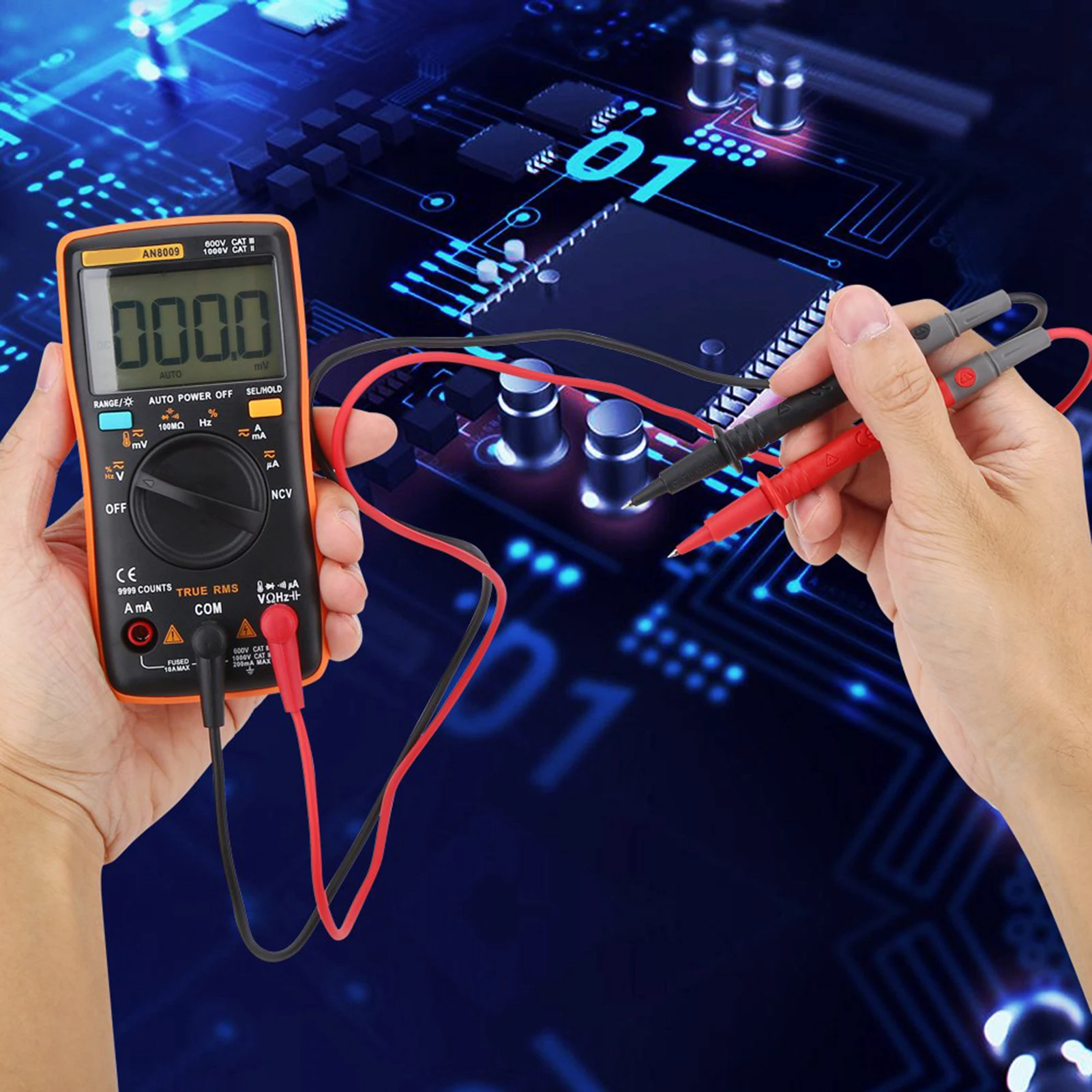 Auto Range Multimeter Voltage Multimeter ANENG AN8009 Digital Multimeter Auto Range True RMS AC/DC Voltage Electronic Meter