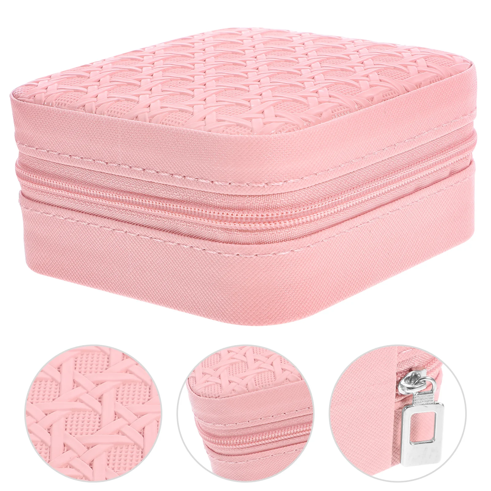 

Compact Jewelry Box For Earrings Necklaces Bracelets Portable Travel Organizer Case Mini Storage Holder Lightweight Durable Soft