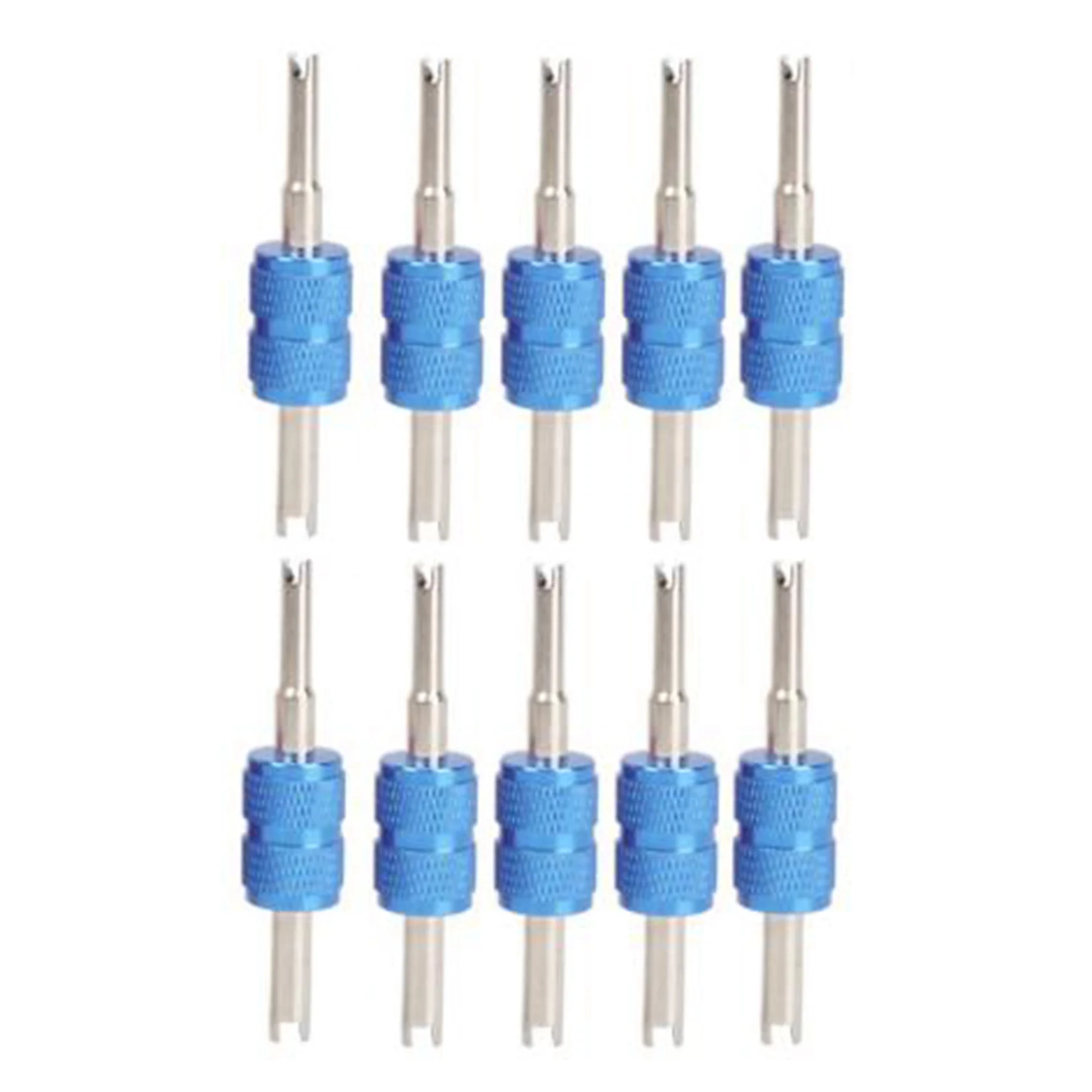 10Pcs Valve Core Wrench Tyre Valve Core Removal Tool Air Conditioning Repair Tool Car Motor Bike Repair Tool Blue