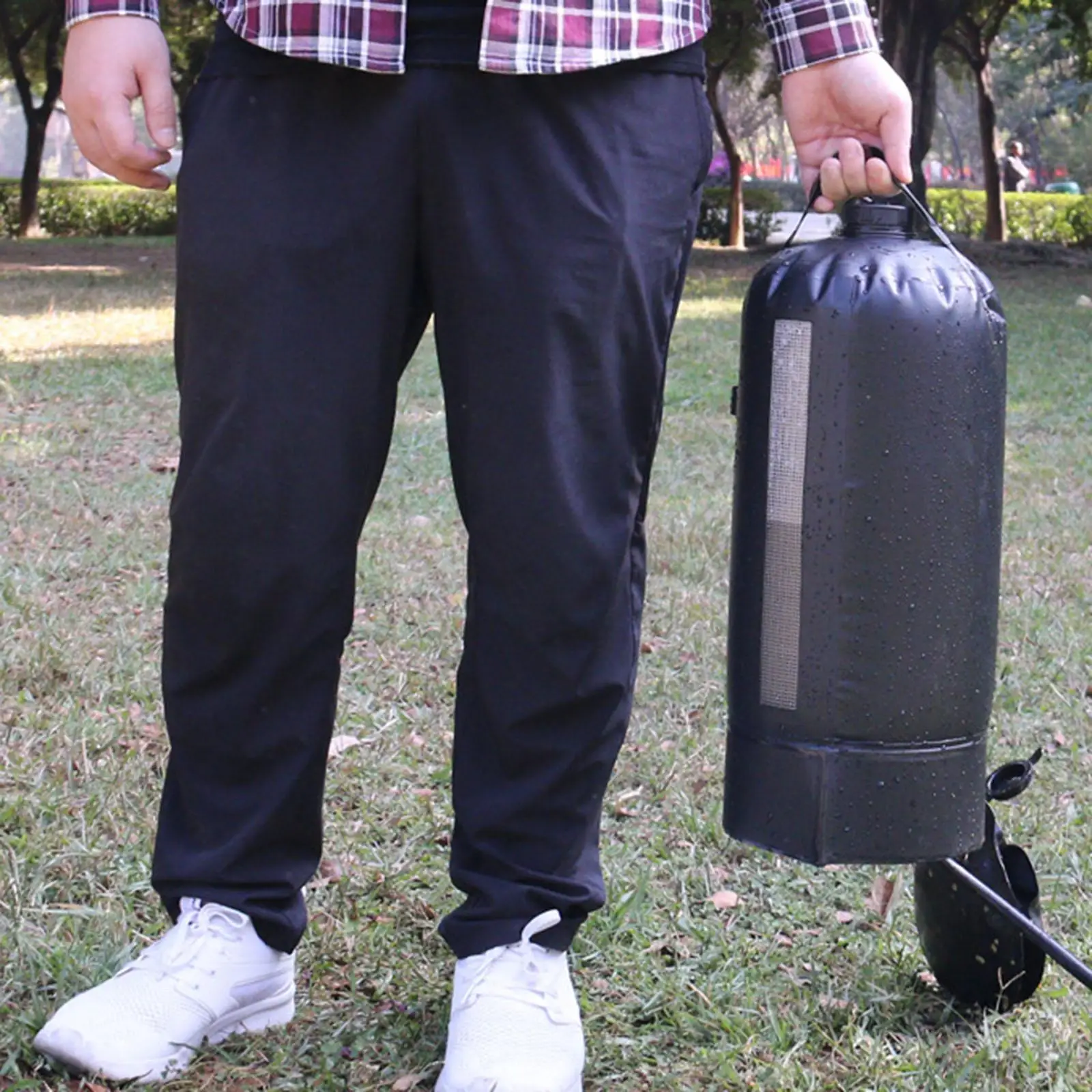 حقيبة استحمام للتخييم، نفخ سريع مع خرطوم محمول مع مضخة قدم #4