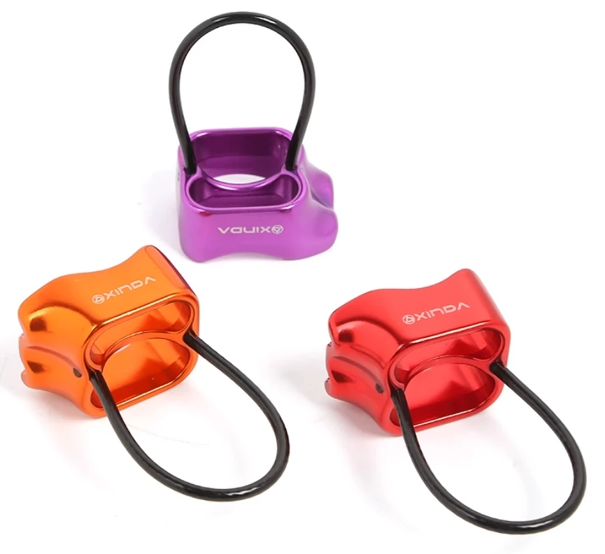 XINDA Durable Aluminum ATC Climbing Descender Steel Material for Casual Rock Climbing Tour Outdoor Activities 8-12mm Rope 60g