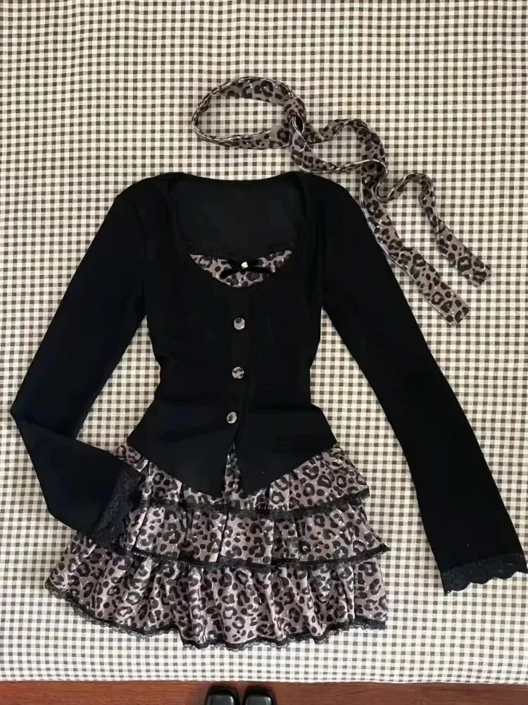 Woman New 2000s Aesthetics Elegant Two Piece Skirt Set Women Sexy Sport Wear Coat + Mini Skirt Suit Female High Street Chic Sets