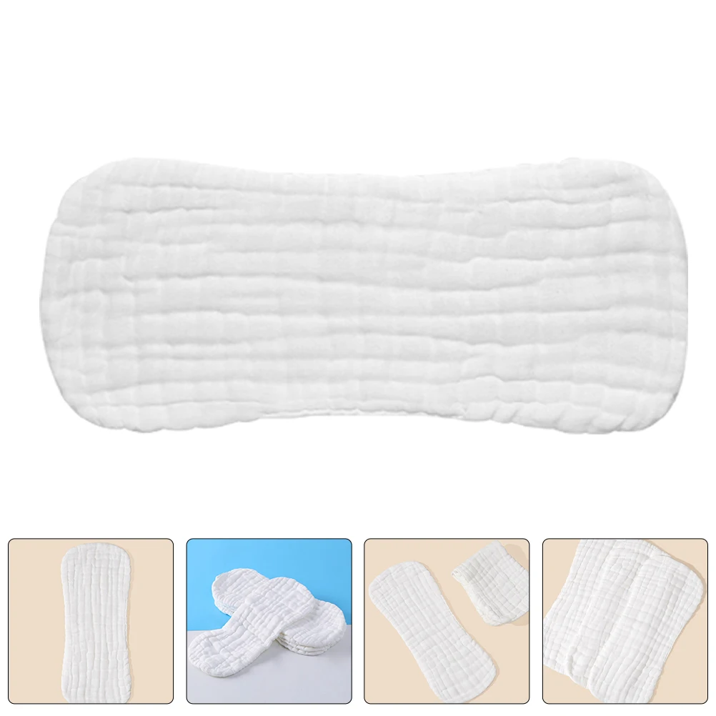 

5 Pcs Pure Cotton Diaper Baby Boy Pee Covers Burp Cloths Bath Seat Adult with Snaps Changing Basket