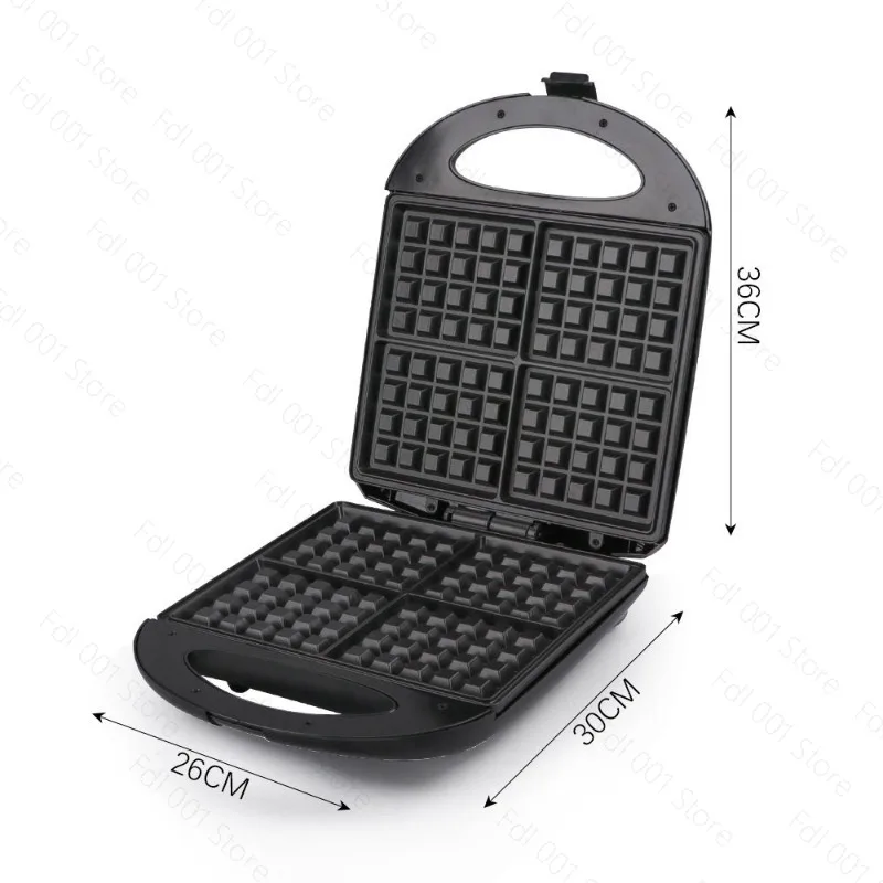 4-Slice Waffle Maker Breakfast Grill for Sandwich Toast Multipurpose