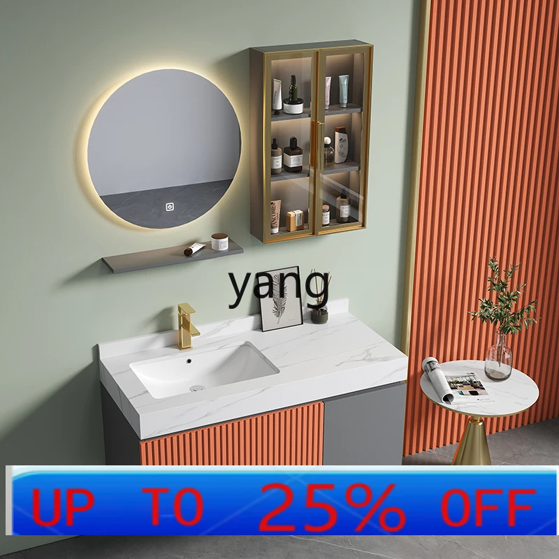 

LH rock slab countertop modern light luxury bathroom cabinet toilet washbasin cabinet