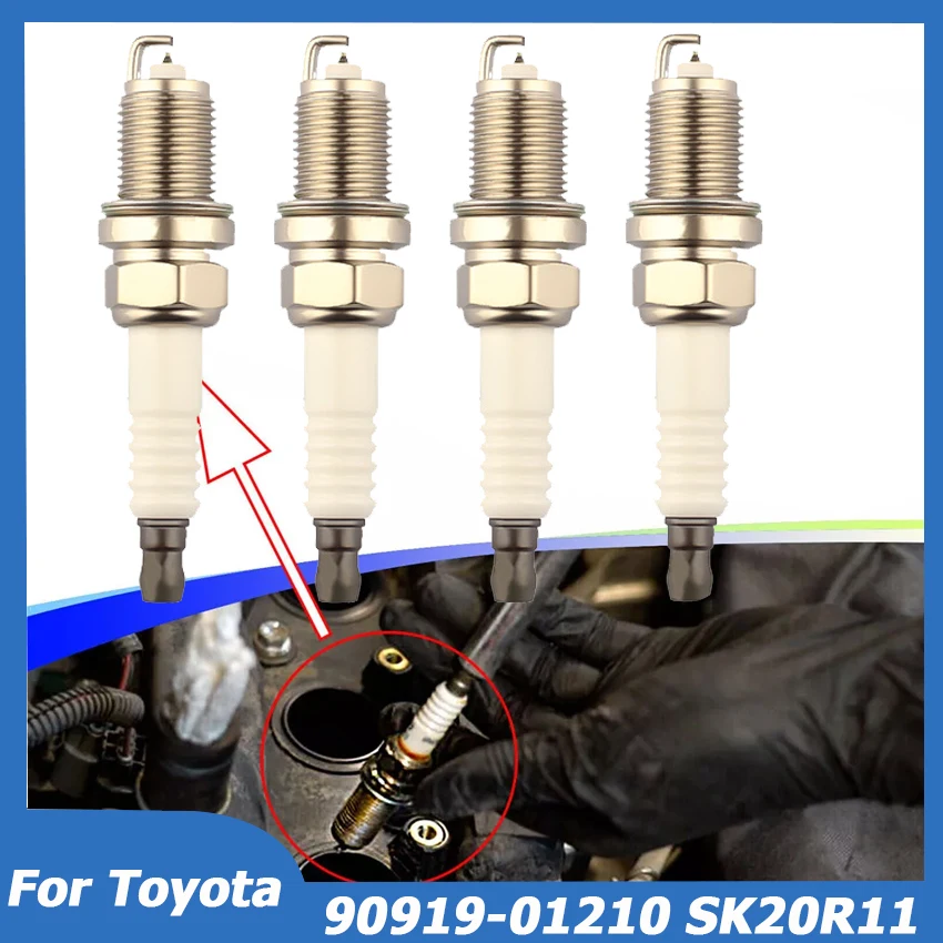 

4PCS 90919-01210 SK20R11 Iridium Spark Plugs For Toyota Camry RAV4 Avalon Lexus Scion Stable And Durable Car Accessories