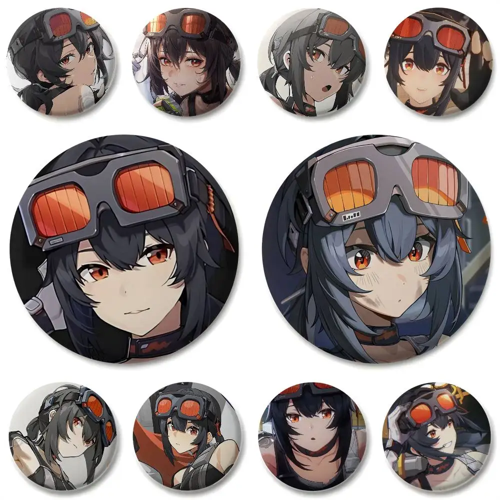 

Grace Howard Zzz Game Badges Round Exquisite Badge Brooches Creative Pins For Clothes Hat Backpack Gift Accessories