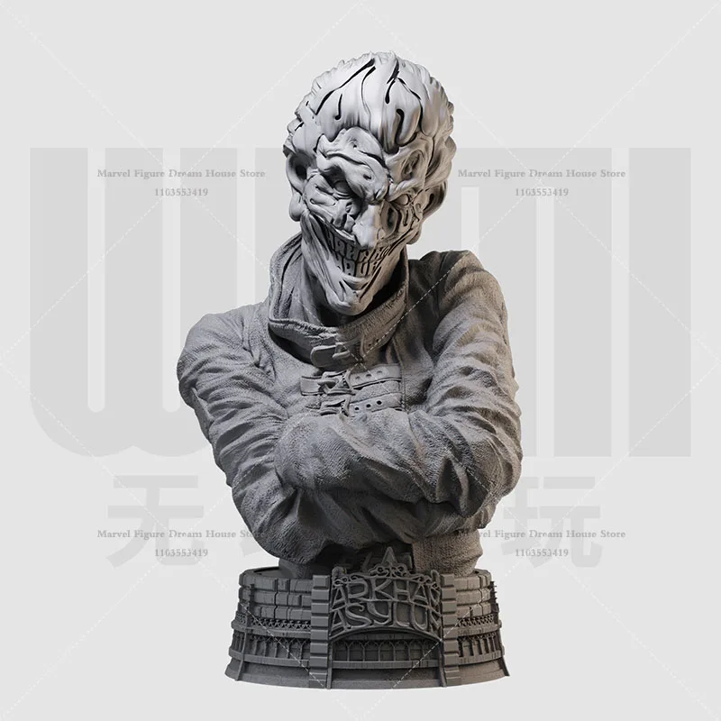 1/16 1/10 Scale DC The Joker Arkham Asylum Smile Mask Tragedy Life DIY Self-assembled GK 3D Resin Un-panited White Bust Doll