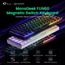 Akko MonsGeek FUN60 Teclado Mecânico Interruptor Magnético 60% Teclados para Jogos Gatilho Rápido 0.01mm 8K ARGB HE/TMR Teclado Personalizado