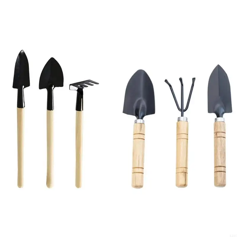 2025 New Gardening Tool Mini Shovel Rakes Trowel Set of 3 for Potted Plant Beginners and Enthusiasts Alike Easy Plant