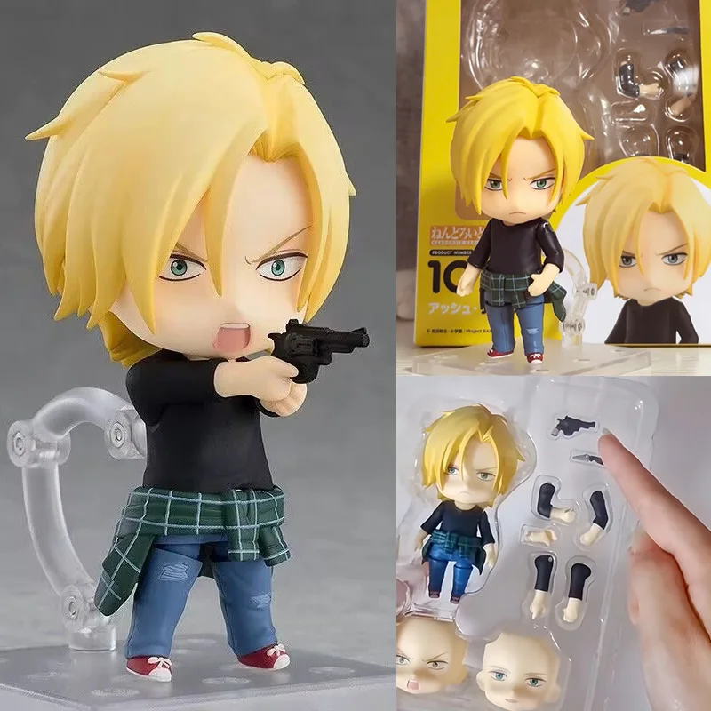 Banana Fish Ash Lynx # Figura Articulada Estilo Chibi con 1077 Placas Faciales Intercambiables, Adorno de Escritorio, Regalo de Anime 