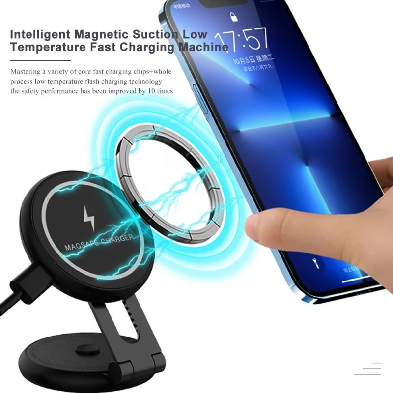 

Foldable Magnetic Car Phone Holder for Magsafe Smartphone Stand Support GPS Phone Bracket Rotatable in Car For Tesla Model Y 3