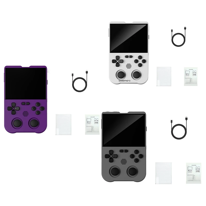 

XU10 Game Console 3.5 Inch IPS Screen 256G Arcade Retro Dual Joystick 3D Game Player RK3326S 64Bit 3000Mah Gray Easy Install