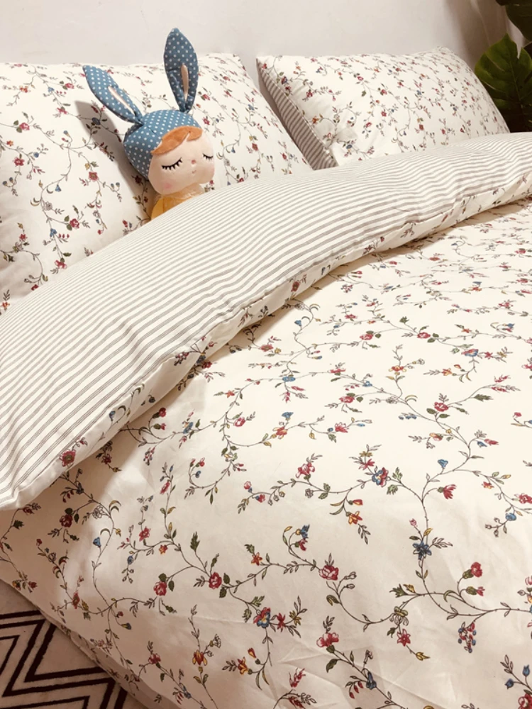 Single Product Quilt Cover Pure Cotton Single Duvet Cover 1.5/2.0 M Fresh Small Floral All Cotton One-Piece Quilt Sheet 2.0*2.3