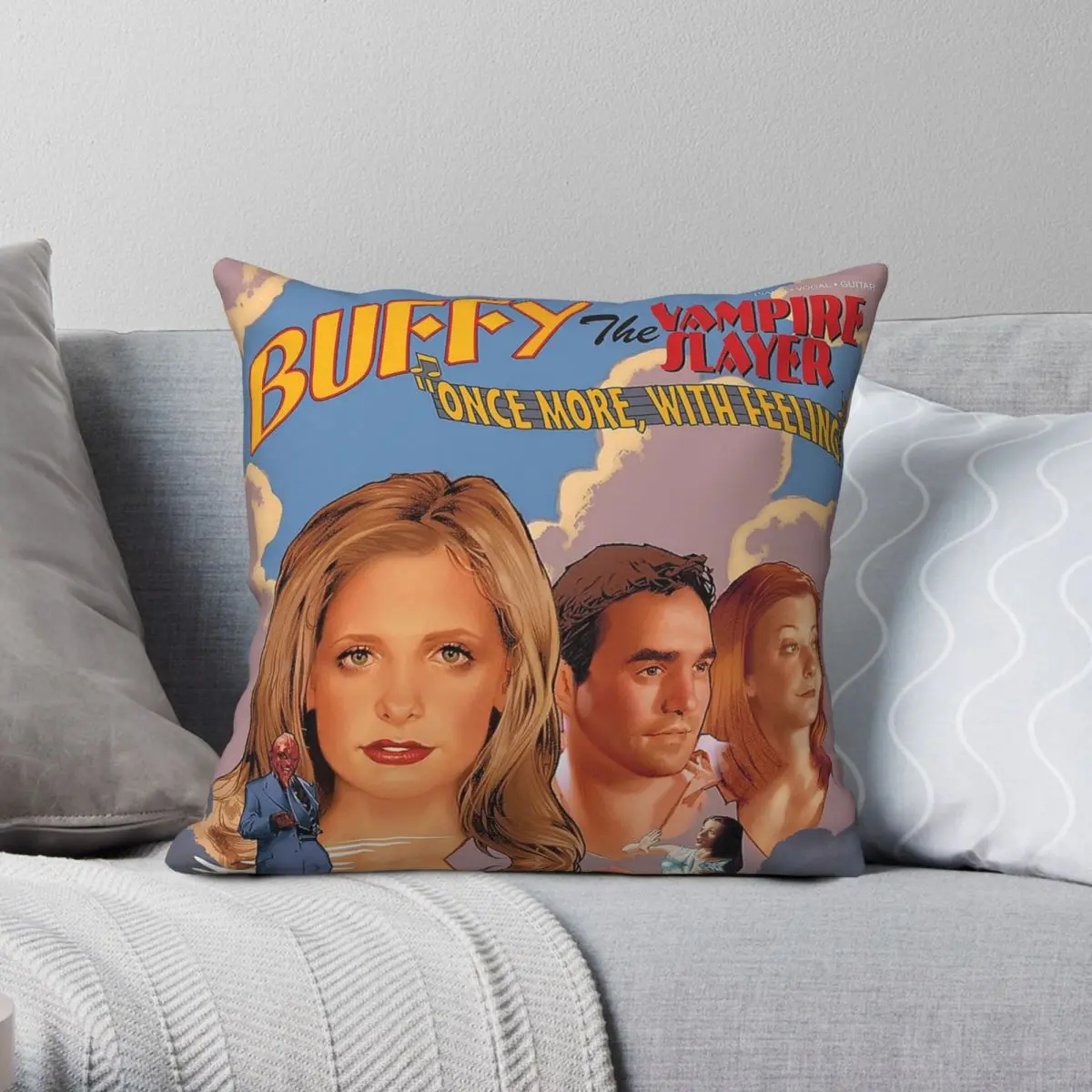 Buffy The Vampire Slayer Once More With Feeling Pillowcase Polyester Linen Velvet Pattern Throw Case Home Cushion Cover 18