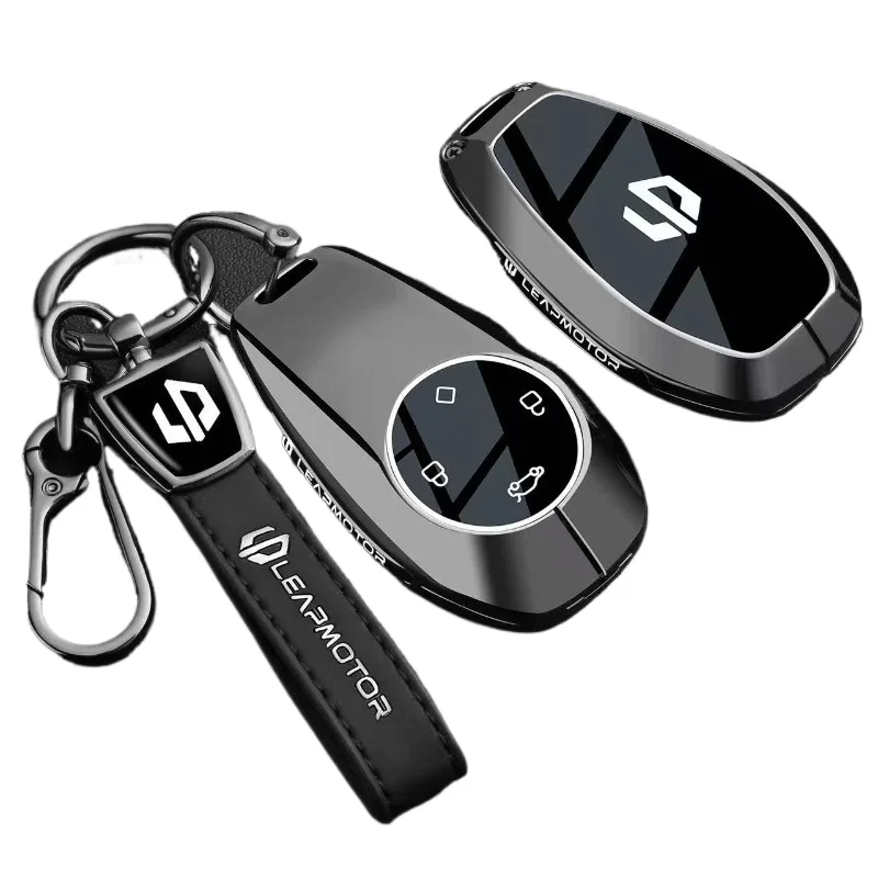

Zinc Alloy Key Fob Cover for Leapmotor T03/B01/A10/D19/C01/B10/C10/C11/C16/S01 - Protective Case Shell with Keychain