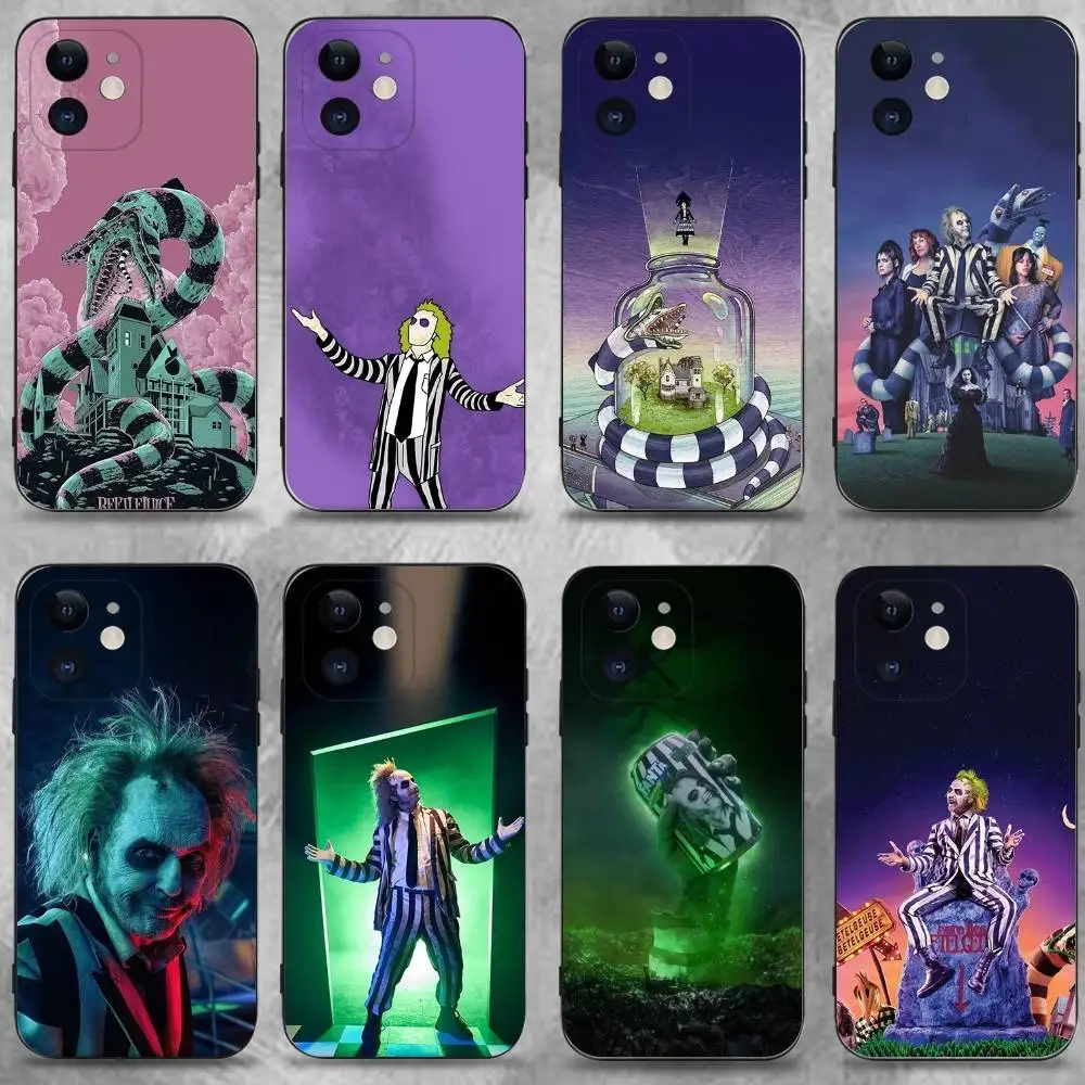 

B-Beetlejuices 2 Phone Case For iPhone 16,15,14,13,12,11 Plus,Pro Max,XS,X,XR,SE,Mini,8,7,Soft Silicone Black Cover
