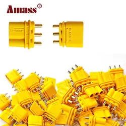 Amass XT30 XT30U MR30 MR30PB Plug Male Female Bullet Connector Gold Plated Banana Plug for RC Drone Accessories 10 / 50Pair