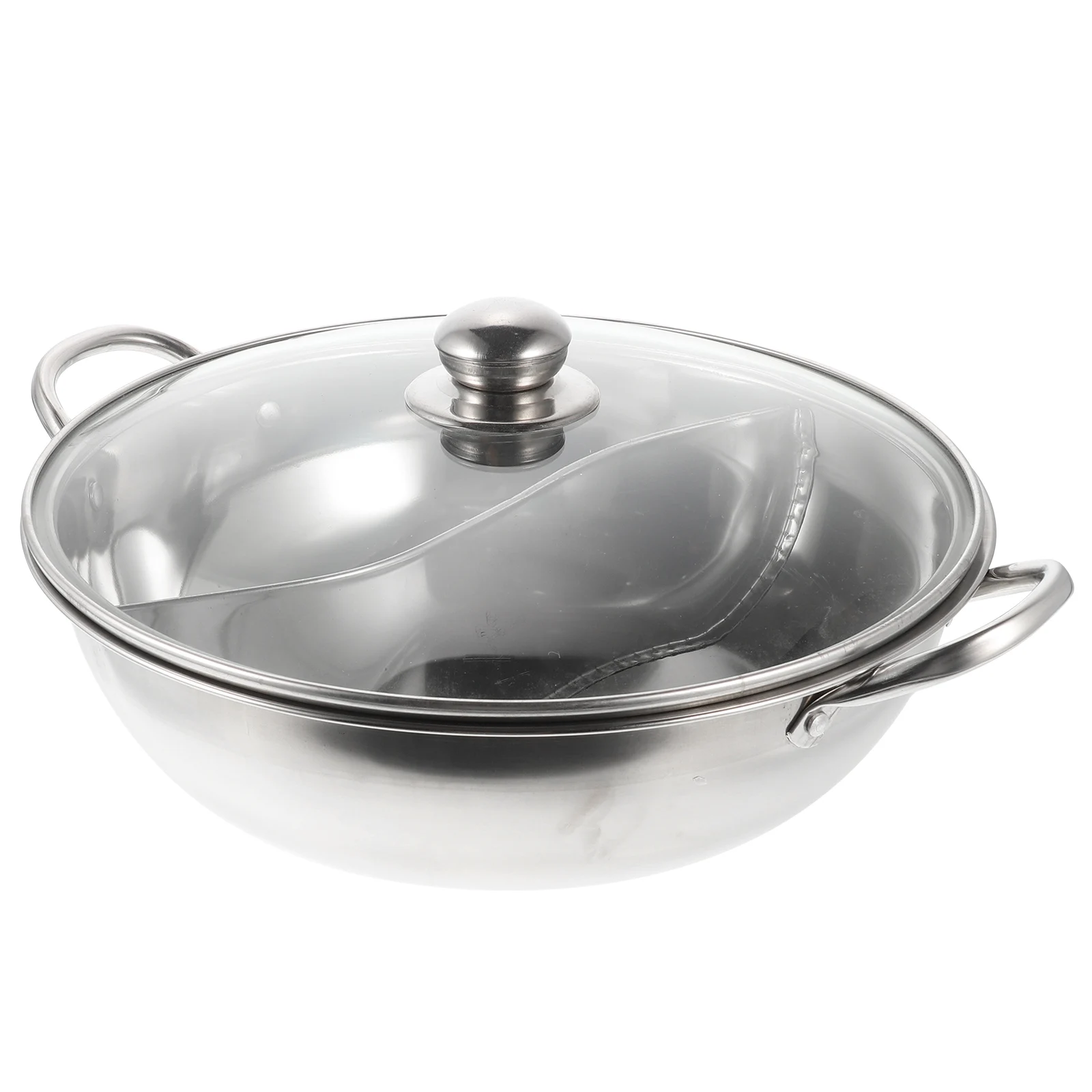

Duck Hot Pot Serving Bowls with Lids Double-flavor Hotpot Cookware Soup Pots Pans Cover