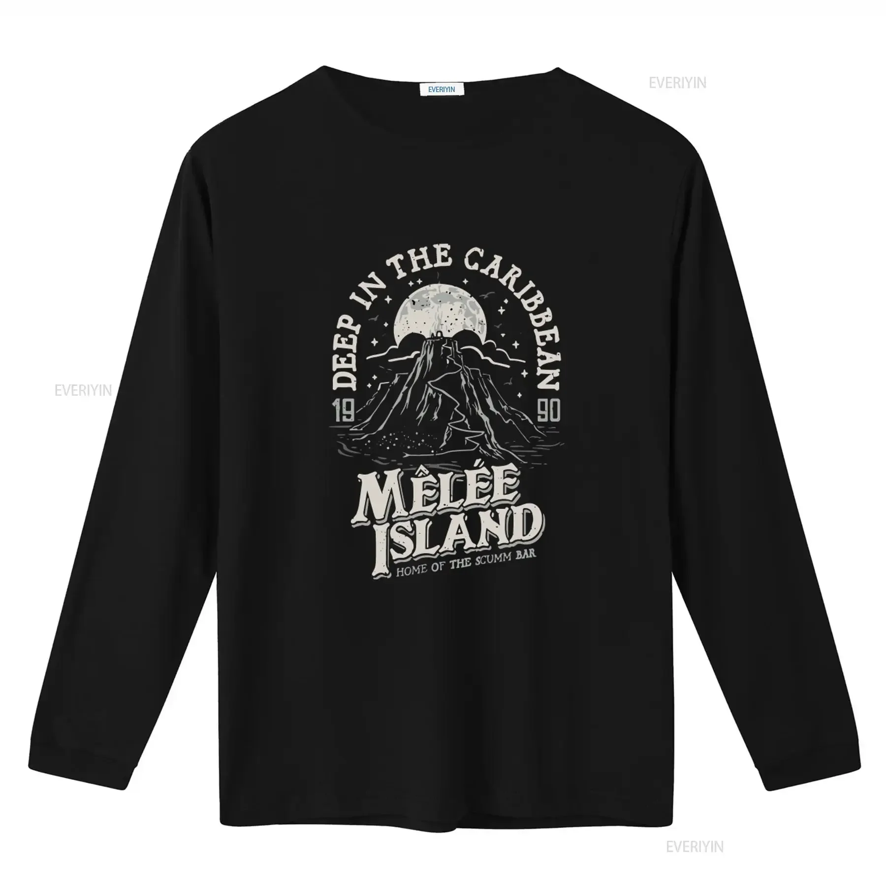 Deep in the Caribbean Melee Island T shirt for Women and Kids Home of Scumm Bar Design vintage Washed Versatile fashion Casual