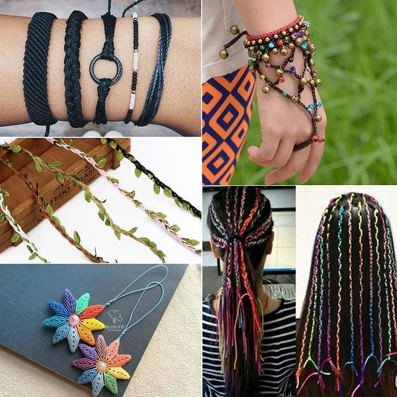 حبل قطن مشمع 0.45 مم 80 م لصنع خرز المجوهرات والحرف اليدوية بطول 80 متر خيط بوليستر لقلادة السوار ماكي #4