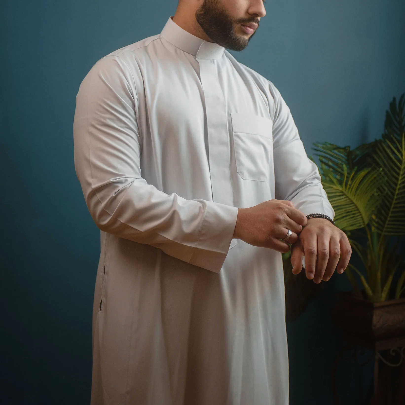 Jubah Thobe Pria Muslim dengan - Dubai Men'S Fashion ulasan dan harga
