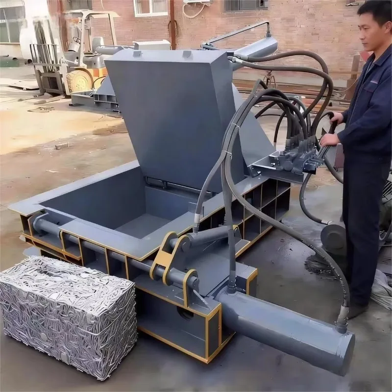 Customized Mobile Portable Metal Compactor Baler Machine For Metal Recycling Hydraulic Car Body Scrap Baling Press Machine