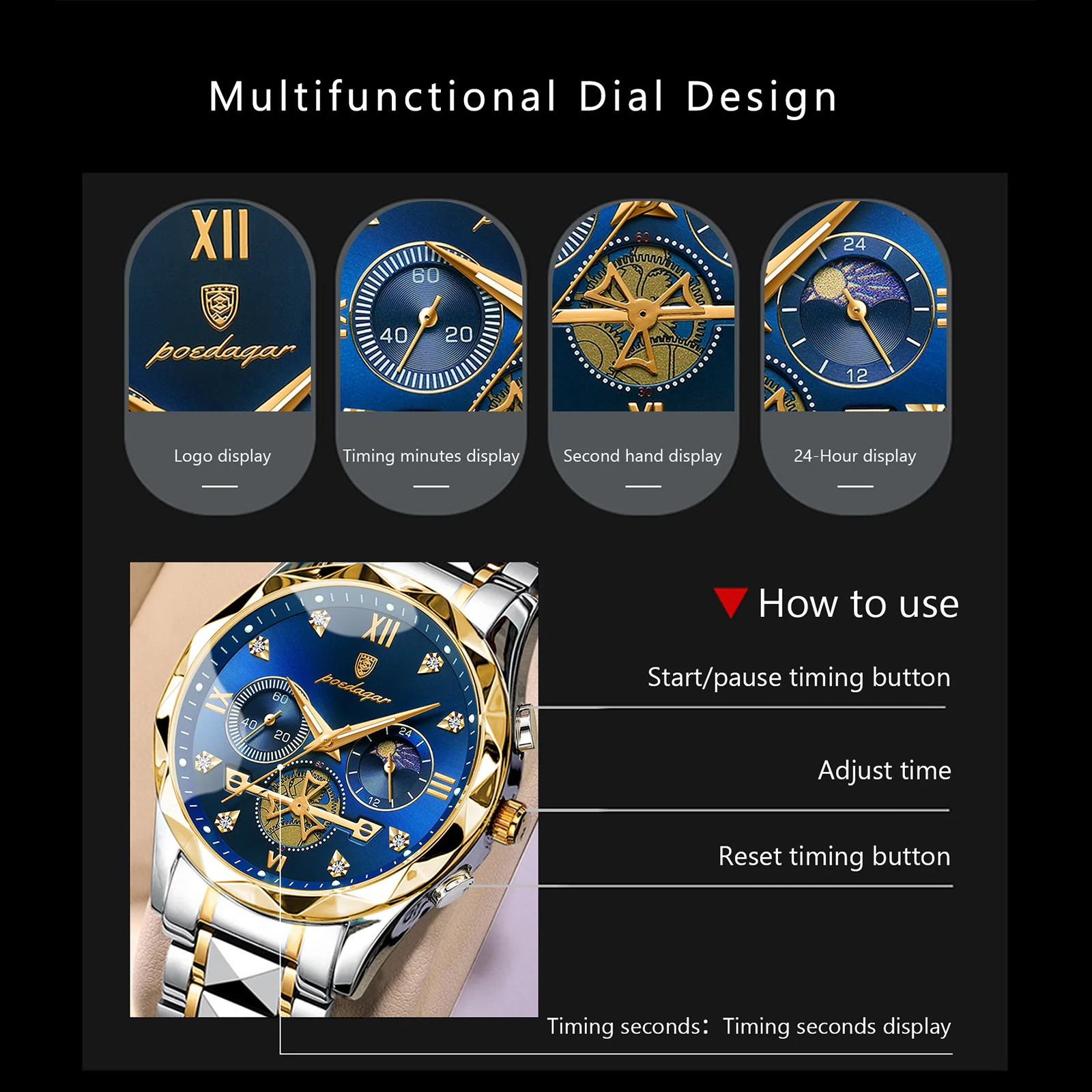 POEDAGAR, montre-bracelet créa - Mens Fashion Blog avis et prix
