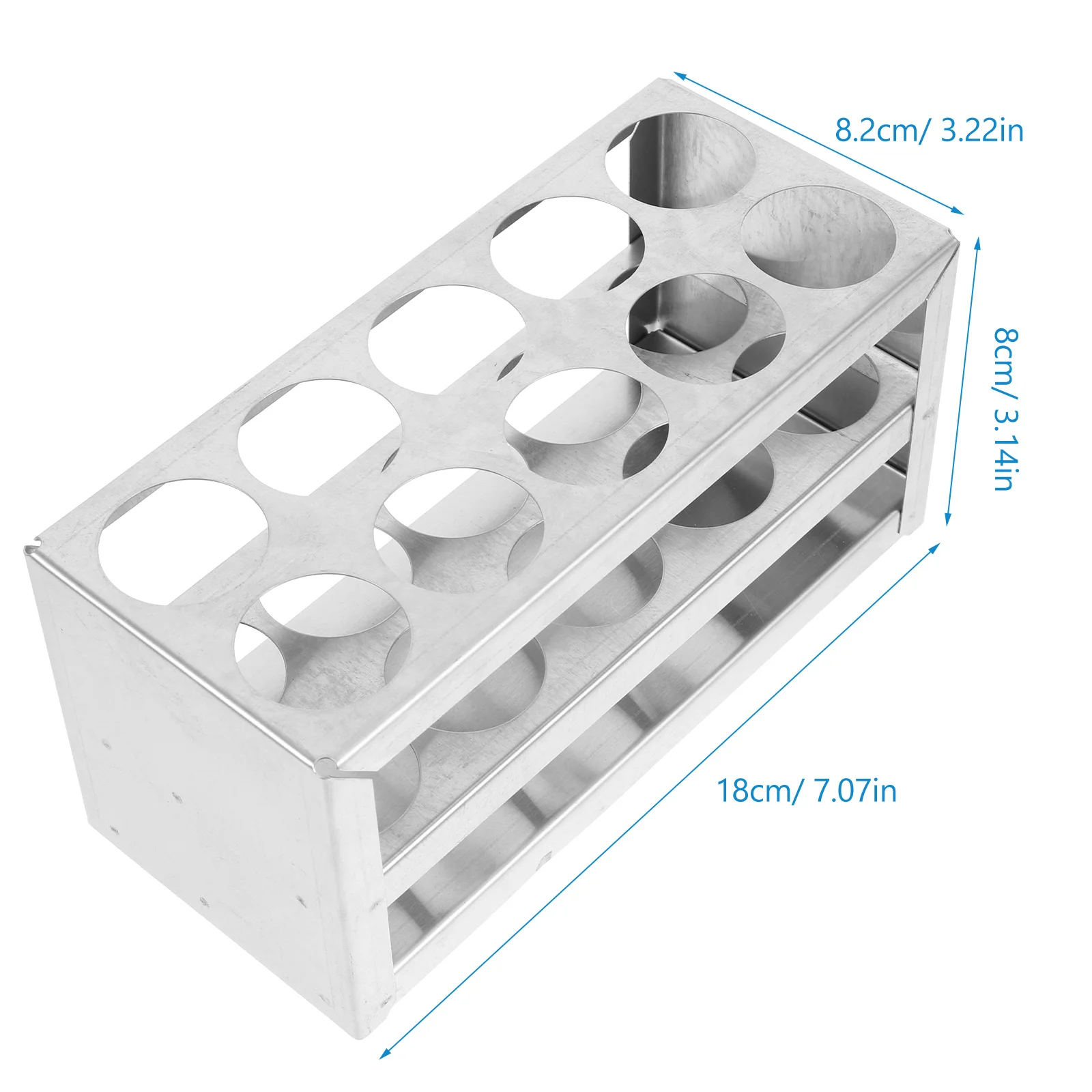 Stainless Steel Test Tube Rack Sampling Tubes Holder for Chemistry Racks Centrifuge Testing Storage Reusable Metal Bottle