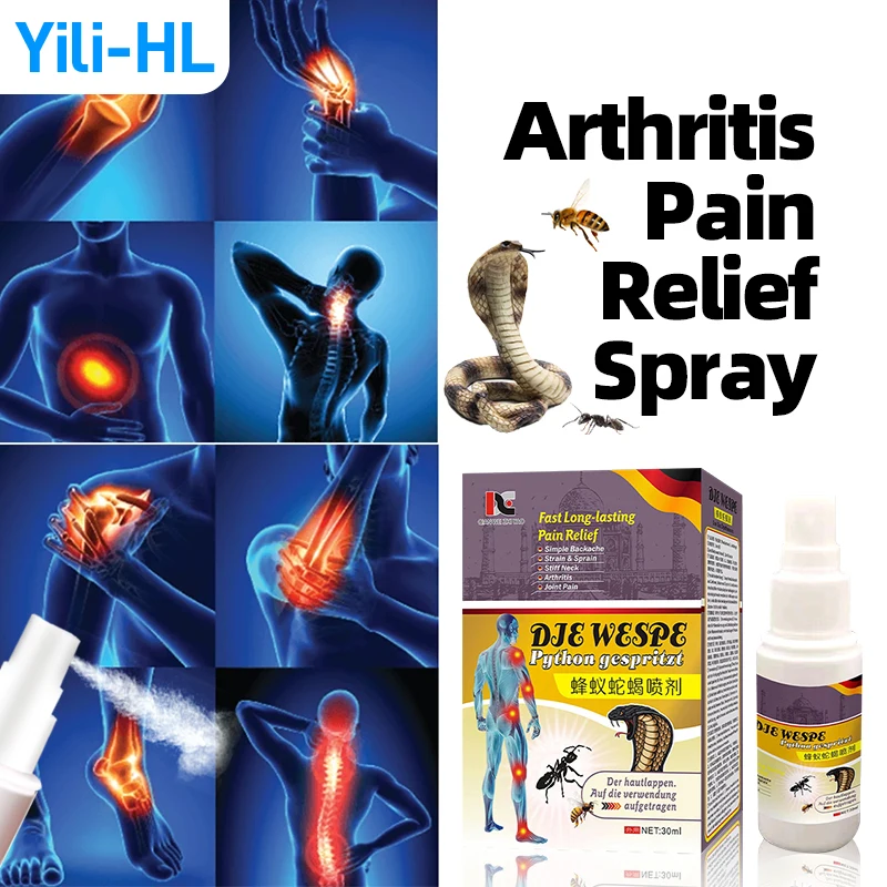 

Germany Arthritis Pain Treatment Bone Joint Muscle Pain Relief Spray Knee Neck Back Ache Bee Ant Snake Scorpion Herbal Medicine