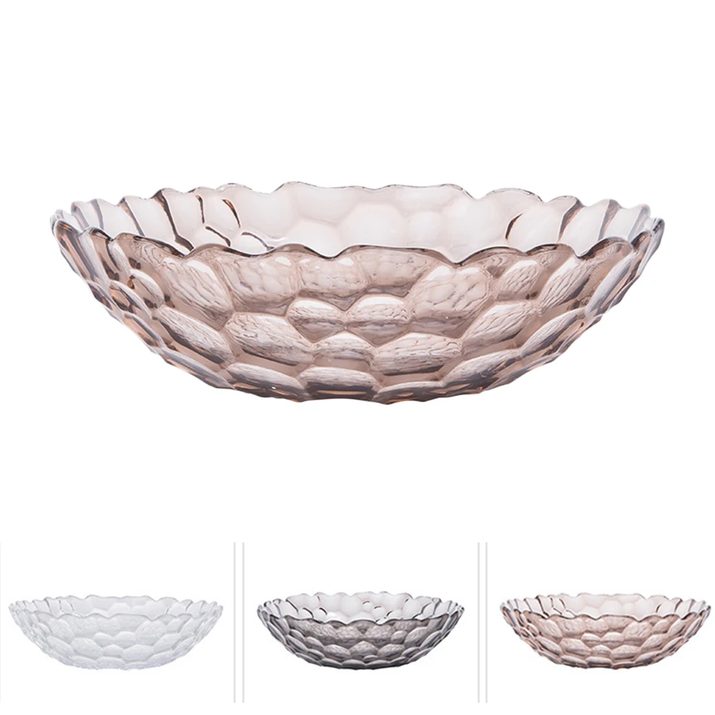 

Snack Dried Box Honeycomb Snack Plate Design Plastic Plate Deep Tray for Candy Fruits Biscuits Home Kitchen Decor