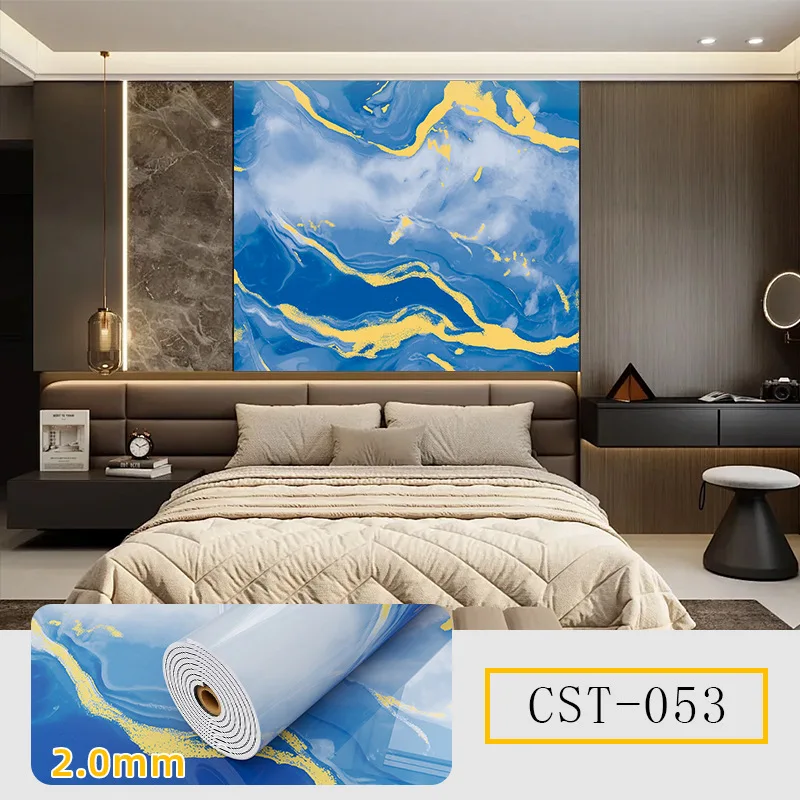 40x300cm Luxury Gold Vein Marble Self-Adhesive Wall Panel - Impact Protection Foam for TV Feature Wall Bedroom Easy DIY Home