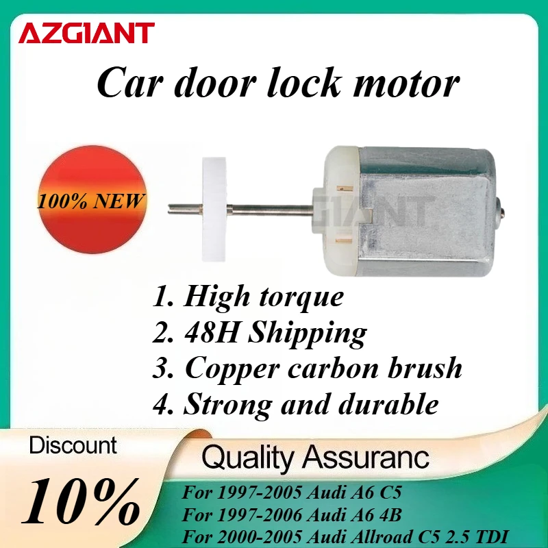 

AZGIANT Car door lock actuator motor for 1997-2005 Audi A6 C5/Allroad C5 2.5 TDI 2000-2005/1999-2005 Seat Leon new parts OEM