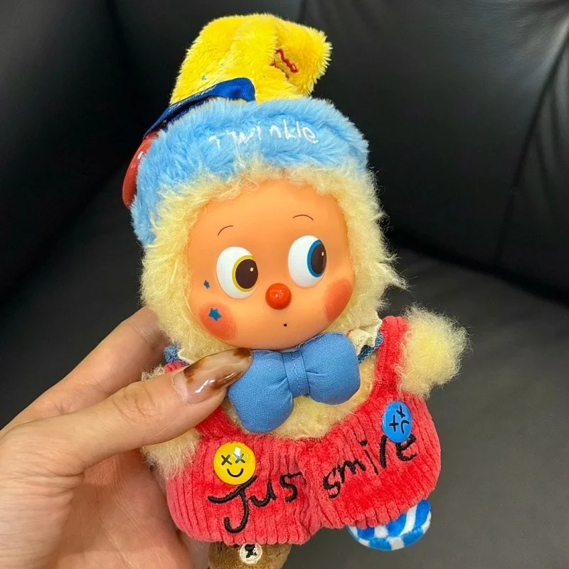 POPMART لماذا سلسلة جدية جدًا لطيف لهب مهرج عمل الشكل صندوق أعمى قلادة هدايا الهالوين Dimmo Labubu ألعاب قابلة للجمع