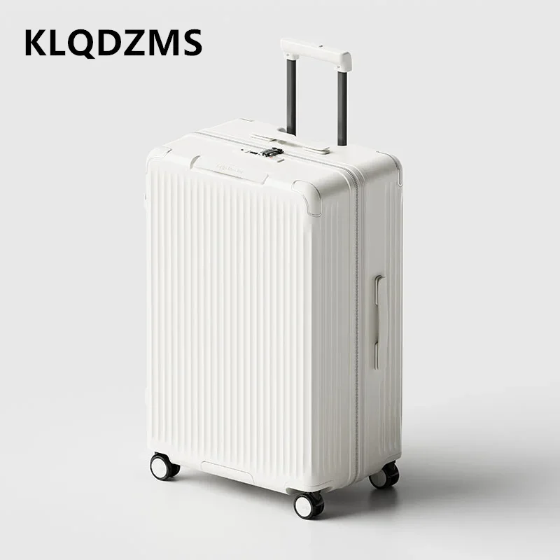 KLQDZMS-maleta expandible con cremallera, Maleta de gran capacidad, bolsa de lona con carga USB, cabina Luggag, 20, 24 y 28 pulgadas