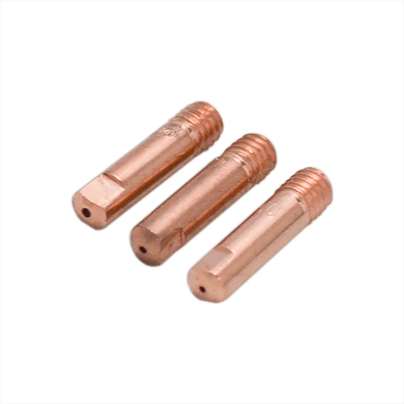 10Pcs/set 0.8mm/1mm/1.2mm Tip Gas Nozzle For MB-15AK M6*25mm MIG/MAG Welding Torch Contact Tip Gas Nozzle Tip Holder