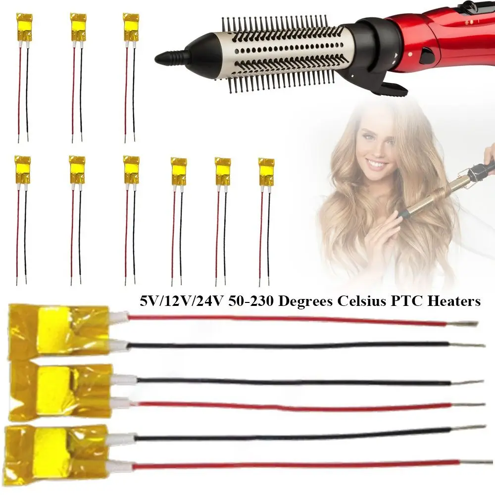 Quality Poultry Incubator 5V/12V/24V Tools Curlers Heater Heating Element Hair Dryer Accessories Celsius PTC Heaters