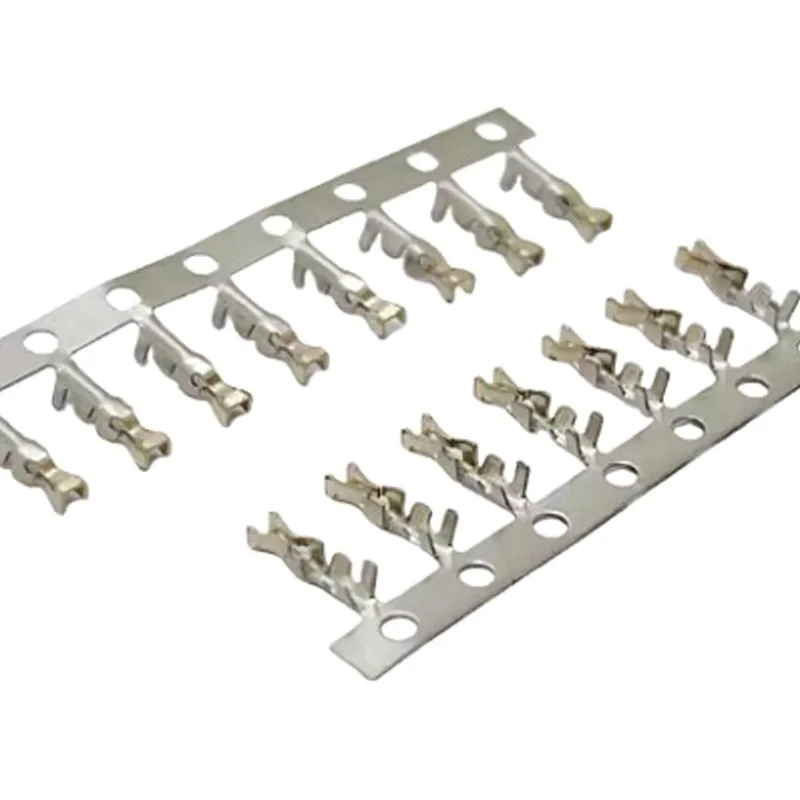 50PCS 2.0MM Pitch Dupont Female Terminal Spring Plate Crimping Head Cold Pressed Terminal Semi Gold Plated Connector
