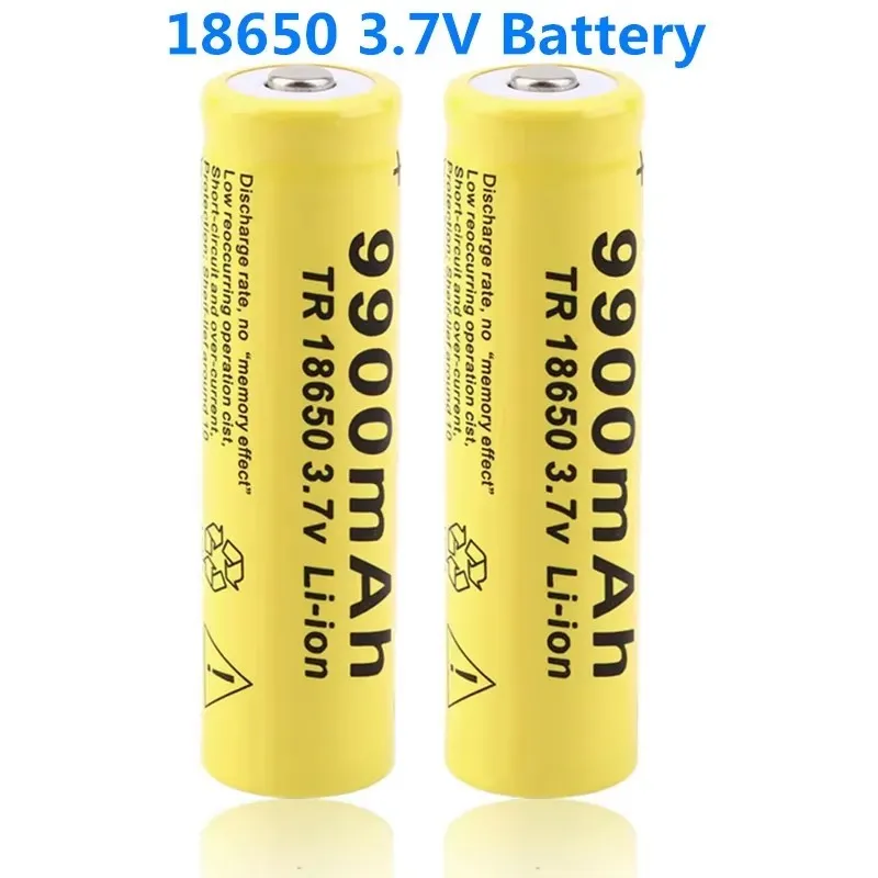 Large capacity 18650 battery 3.7V 9900mAh rechargeable liion battery for Led flashlight Torch batery litio battery