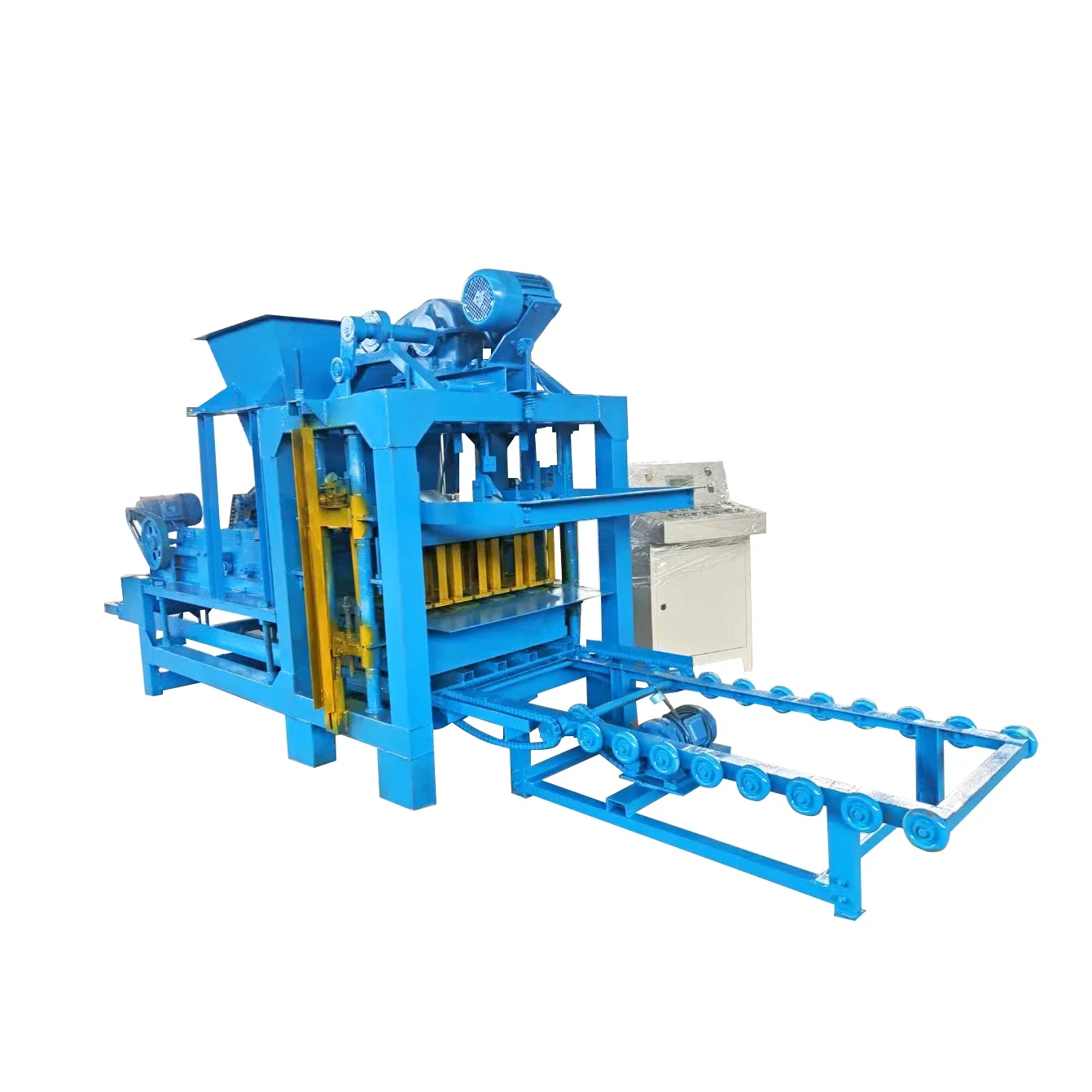 Automatic Hydraulic Cement Paver Brick Machine Making 4.5KW Clay Brick Production Line For Bricks