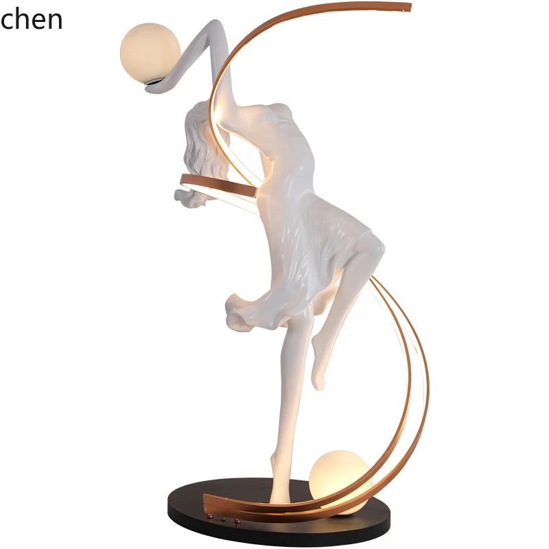 ZWS. Abstract Floor Lamp Beauty Salon Decorative Dance Muse Art Personality Ornament