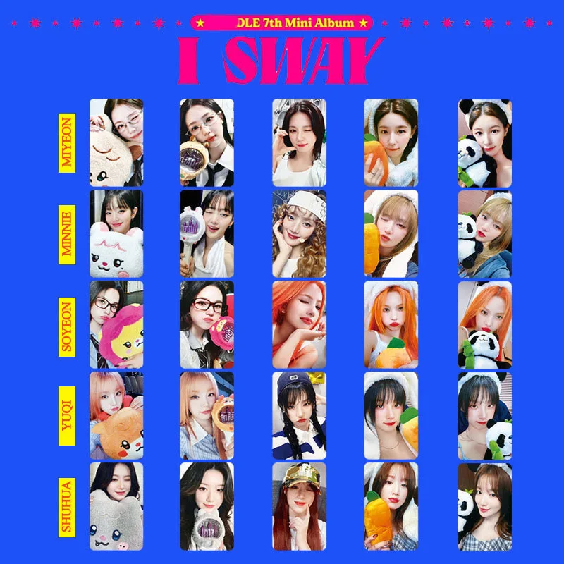 5pcs/set(G)I-DLE Album LOMO Card I SWAY Flash Card MAKESTAR Card Postcard GIDLE YUQI Sonini Yeonini Photo Card