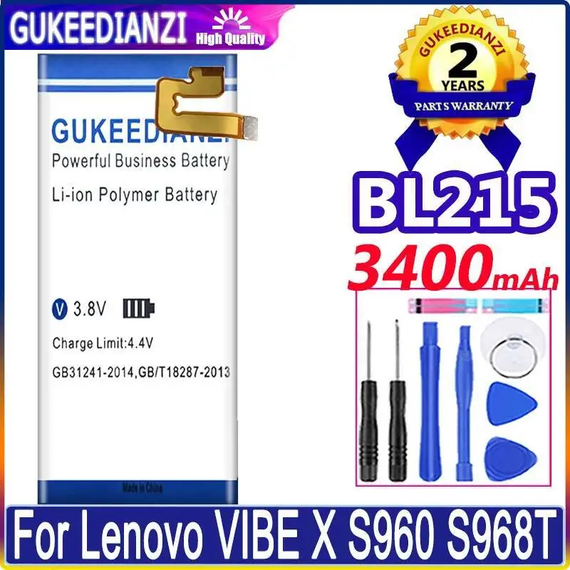 

Mobile Phone Battery Long-Lasting For Lenovo Vibe X S960 S968T Lightweight 3400Mah BL215