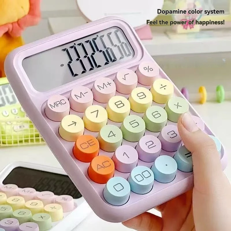 شاشة كبيرة شفافة، أزرار كبيرة، آلة حاسبة عالية المظهر، محمولة مصممة خصيصًا للطلاب #2