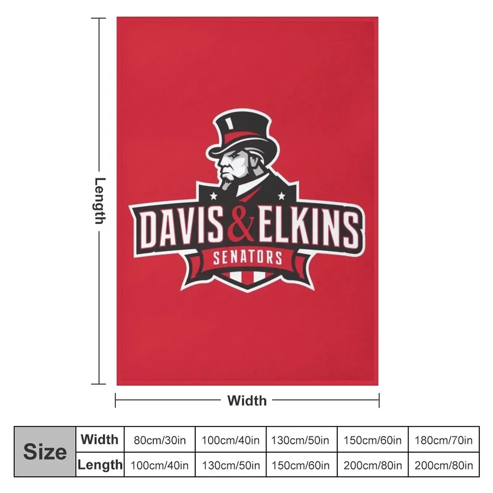 Davis & Elkins College Throw Blanket Thins christmas gifts Travel Luxury Designer Blankets