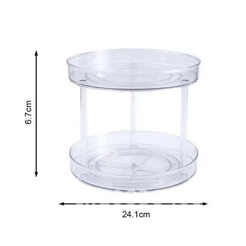 Seasoning Holder Spice Organizer Cosmetic Storage Rack Condiments Home Supplies Storage Rack Turntable Transparent