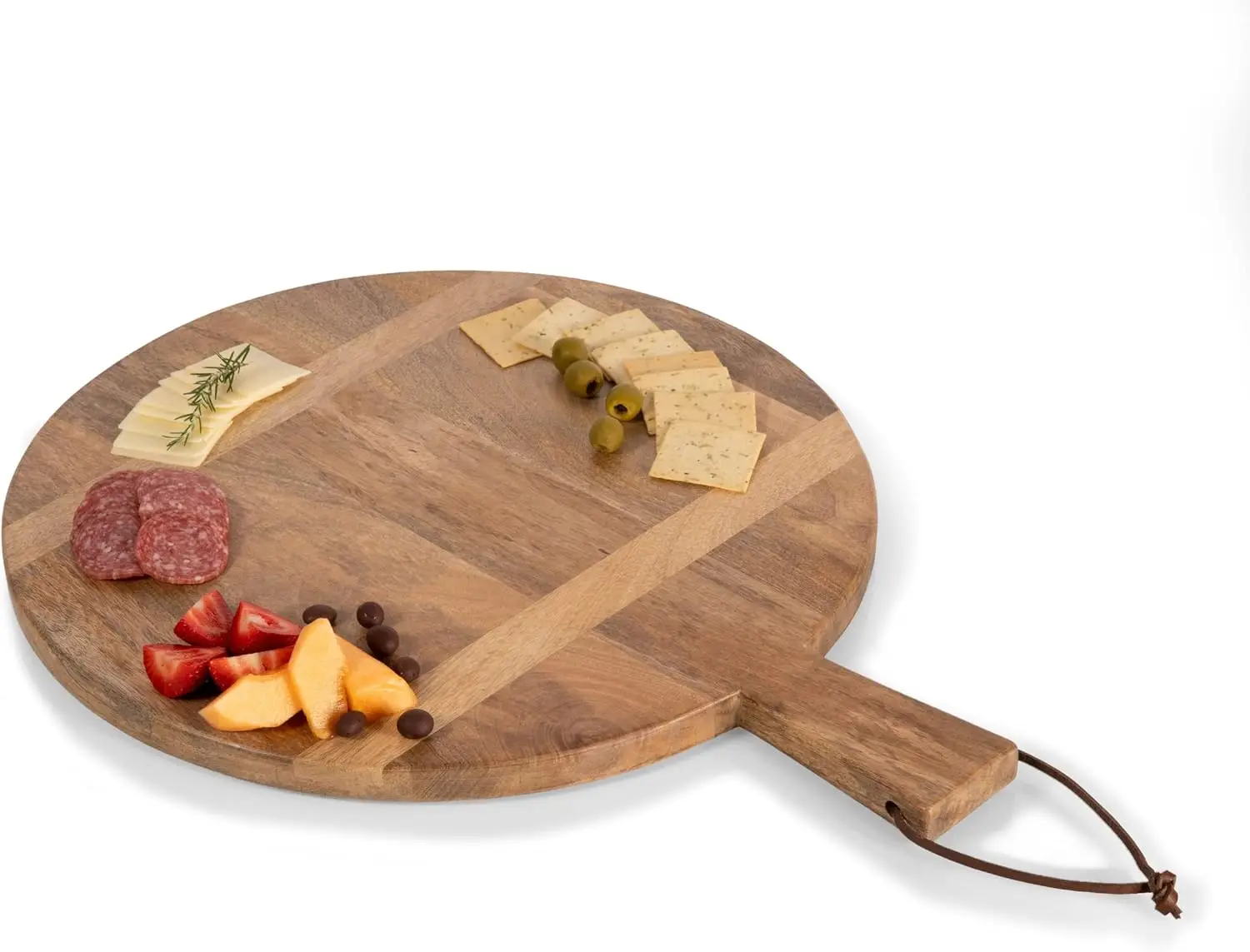

TOSCANA - a brand - Ravi Round Charcuterie Board, Wood Serving Platter, Cheese Board, (Mango Wood)